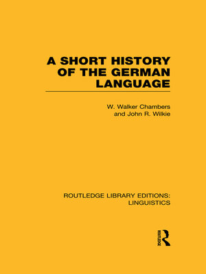 cover image of A Short History of the German Language (RLE Linguistics E